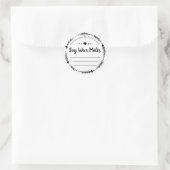 Handgemaakte Soja Wax Melt Ronde Sticker (Tas)