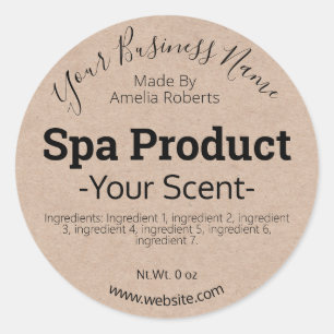 Handgemaakte Spa Product DIY Business Ronde Sticker