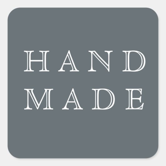 Handgemaakte Sticker met modern script stalen blau (Voorkant)