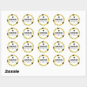 Handgemaakte Sticker - Waterverf Zonnebloem (Vel)