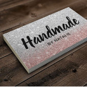 Handgemaakte tekst Moderne Roos Gold Silver Glitte Visitekaartje