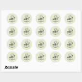 Handgemaakte Textielkunst Kat Breien Grafische Kun Ronde Sticker (Vel)