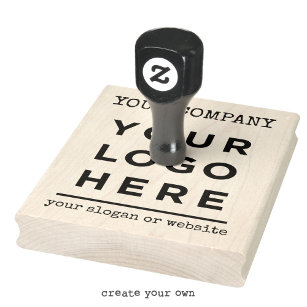 Handgemaakte Uw Bedrijf Logo Aangepaste Naam Sloga Rubberstempel