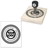 Handgemaakte Uw BedrijfsLogo - de Naam SloganRub v Rubberstempel (Gestempeld)