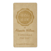 Handgemaakte vaartuiglabels etiket (Voorkant)