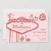 Handgemaakte Vegas Bachelorette Weekend-route Kaart (Voorkant)