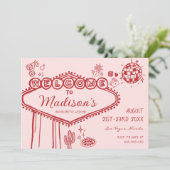 Handgemaakte Vegas Bachelorette Weekend-route Kaart (Staand voorkant)