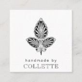 Handgemaakte ventilator Logo Vierkante Visitekaartje (Voorkant)