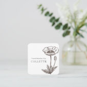 Handgemaakte ventilator Logo Vierkante Visitekaartje (Staand voorkant)