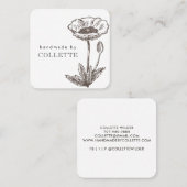 Handgemaakte ventilator Logo Vierkante Visitekaartje (Voorkant / Achterkant)