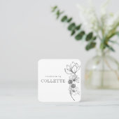 Handgemaakte ventilator Logo Vierkante Visitekaartje (Staand voorkant)