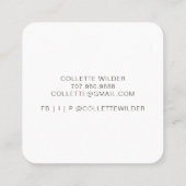 Handgemaakte ventilator Logo Vierkante Visitekaartje (Achterkant)