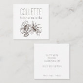 Handgemaakte ventilator Logo Vierkante Visitekaartje (Voorkant / Achterkant)