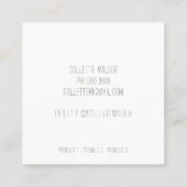 Handgemaakte ventilator Logo Vierkante Visitekaartje (Achterkant)