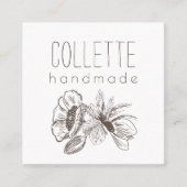 Handgemaakte ventilator Logo Vierkante Visitekaartje (Voorkant)