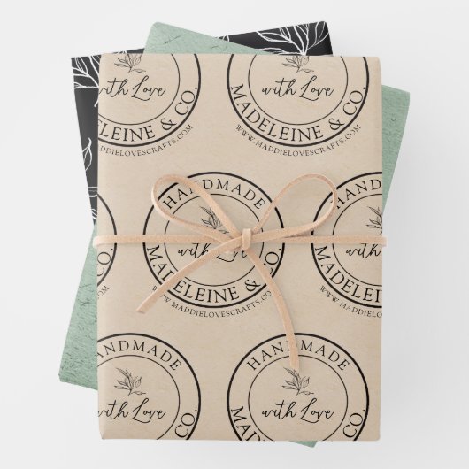 Handgemaakte verpakking Artisan Crafter Maker Gift Inpakpapier Vel (In situ)