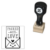 HANDGEMAAKTE VERPAKKING schattig verpakt met liefd Rubberstempel (Gestempeld)