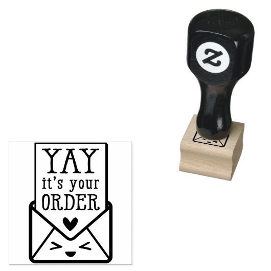 HANDGEMAAKTE VERPAKKING schattige envelop hand get Rubberstempel (Gestempeld)