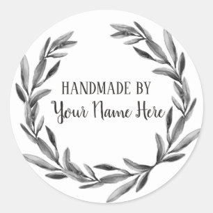 Handgemaakte Vintage flora kruis sticker