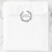 Handgemaakte Vintage Floral Wreator Sticker (Tas)