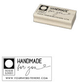 Handgemaakte Voor Jou Logo & Website Rubberstempel (Gestempeld)