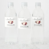 Handgemaakte Waterverf Floral Wraparound Label Waterfles Etiket (Flessen)