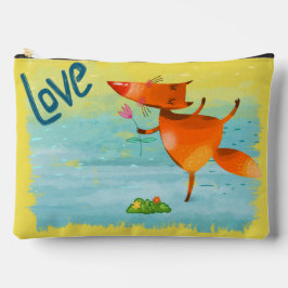 Handgemaakte Waterverf Funny Fox Etui