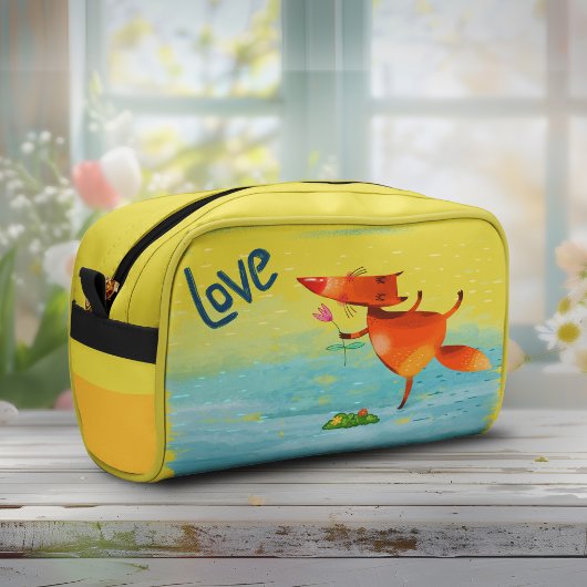 Handgemaakte Waterverf Funny Fox Toilettasje