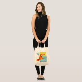Handgemaakte Waterverf Funny Fox Tote Bag (Voorkant (model))