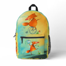 Handgemaakte Waterverf illustratie Funny Fox