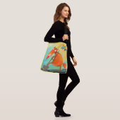 Handgemaakte Waterverf illustratie Funny Fox Crossbody Tas (Op model)