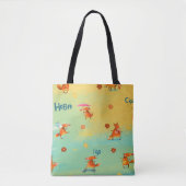Handgemaakte Waterverf illustratie Funny Fox Tote Bag (Voorkant)