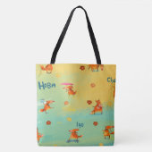 Handgemaakte Waterverf illustratie Funny Fox Tote Bag (Voorkant)