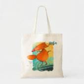 Handgemaakte Waterverf illustratie Funny Fox Tote Bag (Voorkant)