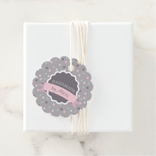 Handgemaakte waterverf lente bloemenproduct Labels (In situ)