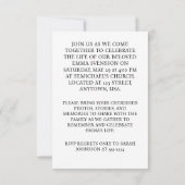 Handgemaakte Waterverf minimalistische begrafenisu Kaart (Achterkant)