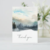 Handgemaakte Waterverf Uitvaart Bedankkaart (Staand voorkant)