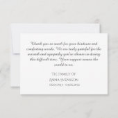 Handgemaakte Waterverf Uitvaart Bedankkaart (Achterkant)