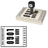 Handgemaakte website aangepaste bedrijfslogo op ma rubberstempel (Gestempeld)