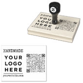 Handgemaakte website Business Logo Qr Code Custom Rubberstempel (Gestempeld)