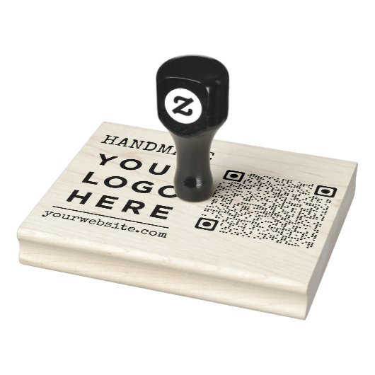 Handgemaakte website Business Logo Qr Code Custom Rubberstempel (Stempel)