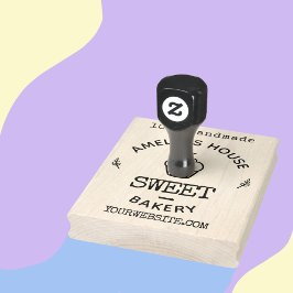 Handgemaakte website Cute Business Logo Custom Rubberstempel