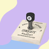 Handgemaakte website Cute Business Logo Custom Rubberstempel
