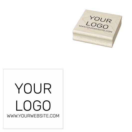 Handgemaakte Website en Logo Rubber Stamp Rubberstempel (Gestempeld)