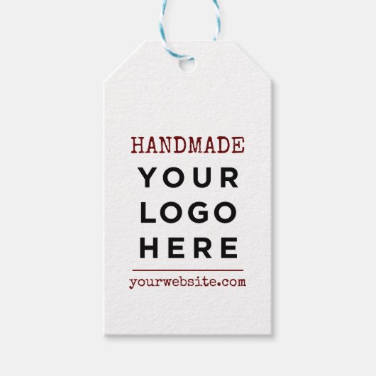 Handgemaakte website Je zakelijke Logo Aangepast p Cadeaulabel (Voorkant)