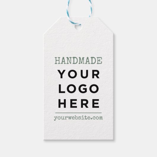 Handgemaakte website Je zakelijke Logo Aangepast p Cadeaulabel (Voorkant)