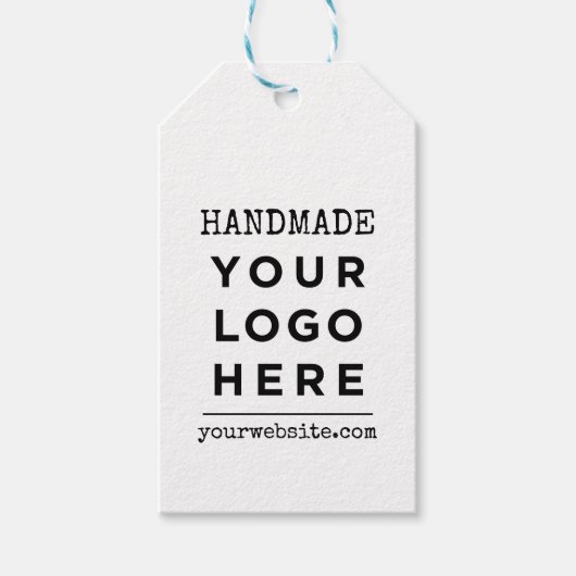 Handgemaakte website Je zakelijke Logo Aangepast p Cadeaulabel (Voorkant)