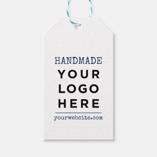 Handgemaakte website Je zakelijke Logo Aangepast p Cadeaulabel (Voorkant)