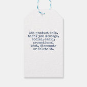 Handgemaakte website Je zakelijke Logo Aangepast p Cadeaulabel (Achterkant)