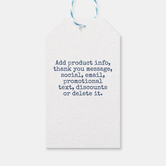 Handgemaakte website Je zakelijke Logo Aangepast p Cadeaulabel (Achterkant)